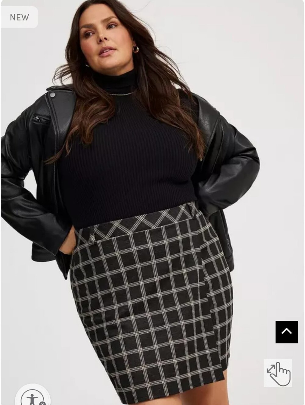 Preppy "Clueless" Black Plaid Torrid Pencil Skirt